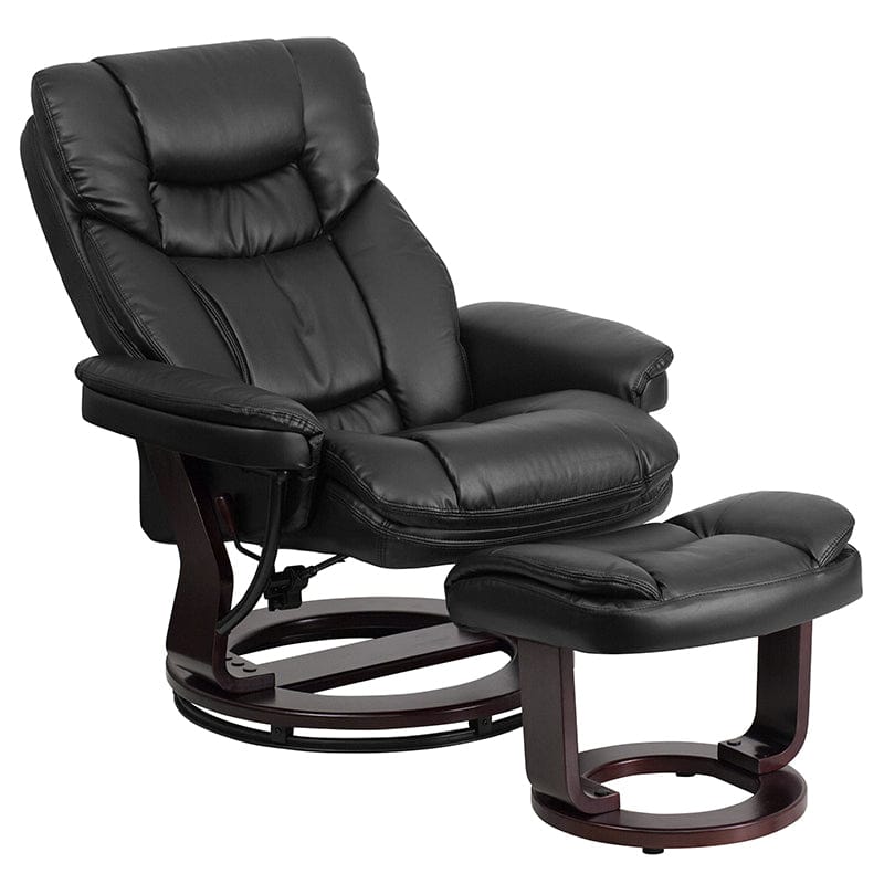 Recliner Chair with Ottoman | Beige LeatherSoft Swivel Recliner Chair with Ottoman Footrest - BT-7821-BGE-GG A-Z Store Nadia