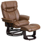 Recliner Chair with Ottoman | Beige LeatherSoft Swivel Recliner Chair with Ottoman Footrest - BT-7821-BGE-GG A-Z Store Nadia