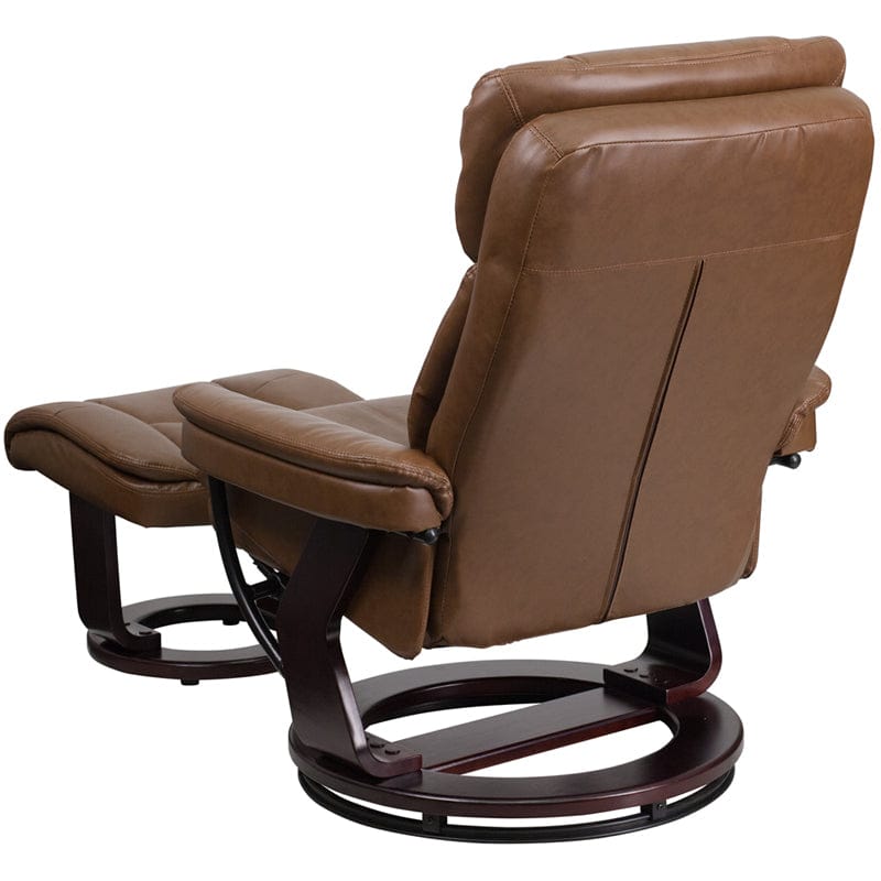 Recliner Chair with Ottoman | Beige LeatherSoft Swivel Recliner Chair with Ottoman Footrest - BT-7821-BGE-GG A-Z Store Nadia