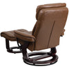 Recliner Chair with Ottoman | Beige LeatherSoft Swivel Recliner Chair with Ottoman Footrest - BT-7821-BGE-GG
