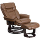 Recliner Chair with Ottoman | Beige LeatherSoft Swivel Recliner Chair with Ottoman Footrest - BT-7821-BGE-GG A-Z Store Nadia