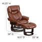 Recliner Chair with Ottoman | Beige LeatherSoft Swivel Recliner Chair with Ottoman Footrest - BT-7821-BGE-GG A-Z Store Nadia