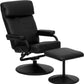 Contemporary Multi-Position Headrest Recliner and Ottoman with Wrapped Base in Black LeatherSoft - BT-7863-BK-GG A-Z Store Nadia