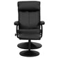Contemporary Multi-Position Headrest Recliner and Ottoman with Wrapped Base in Black LeatherSoft - BT-7863-BK-GG A-Z Store Nadia