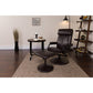 Contemporary Multi-Position Headrest Recliner and Ottoman with Wrapped Base in Black LeatherSoft - BT-7863-BK-GG A-Z Store Nadia
