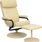 Contemporary Multi-Position Headrest Recliner and Ottoman with Wrapped Base in Black LeatherSoft - BT-7863-BK-GG A-Z Store Nadia