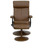 Contemporary Multi-Position Headrest Recliner and Ottoman with Wrapped Base in Black LeatherSoft - BT-7863-BK-GG A-Z Store Nadia