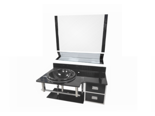 MEGALUXE Glass Basin with Stainless Steel Fame - AG-A119 CHINA IMPORTS