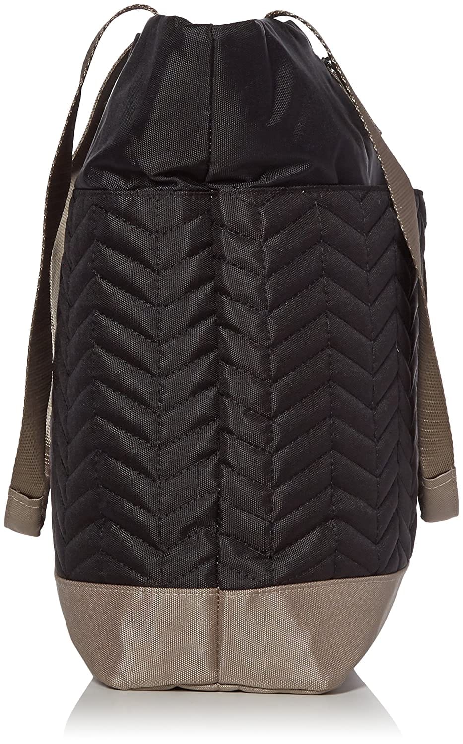 CHICCO  Diaper Bag Chevron Black: Thermal zippered bottle pocket with high-density thermal insulation and thermoflect radiant barrier - 06079396950070 ebuystt