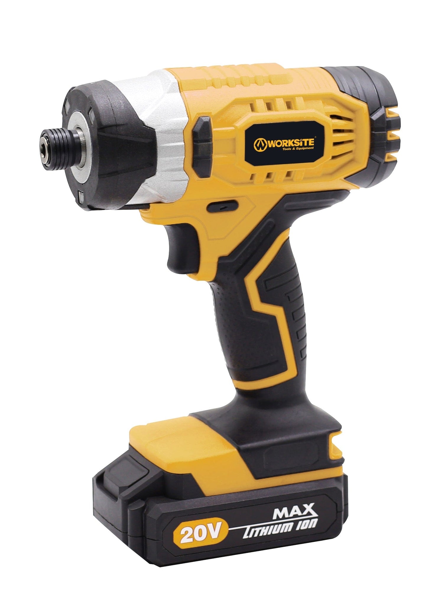 Worksite Cordless Impact Driver 20V Max, 1,590 in-lbs. of Torque, 1/4-IN. Hex with Lithium-ion Battery, Quick Charger, 1590 in-lbs. and Storage Bag Included, Ideal for drilling through or screwing in wood, metal, and plastic- CIS326A