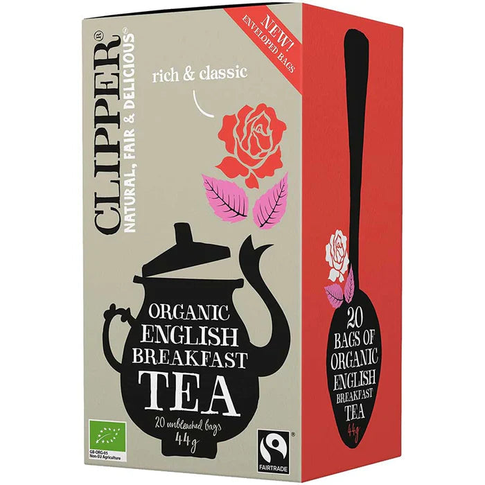 Clipper Organic Earl Grey and English Breakfast Tea (20 Tea Bags) infused with citrusy Bergamot, to make an especially delicate and refreshing blend-5021991941580 Hannah's Variety Store