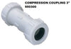 Brown's PVC Compression Coupling White 3 In
