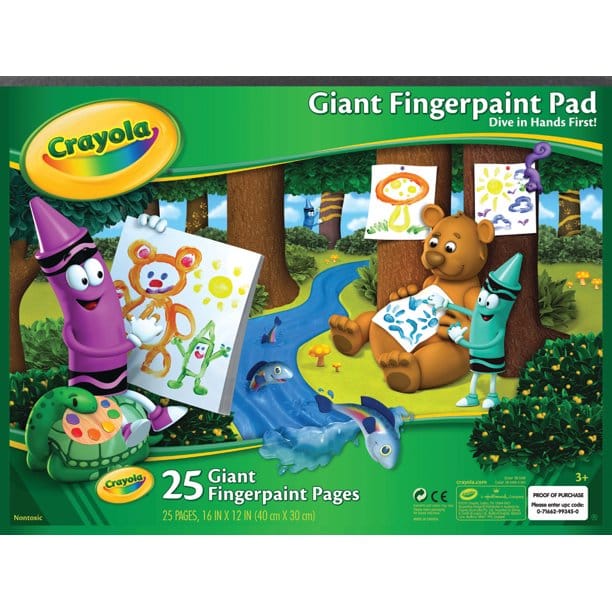 CRAYOLA  Giant Fingerpaint Pad: Your kids will have plenty of large spaces to create their handiwork in this bound Paint Paper Pad - 99-3405 ebuystt