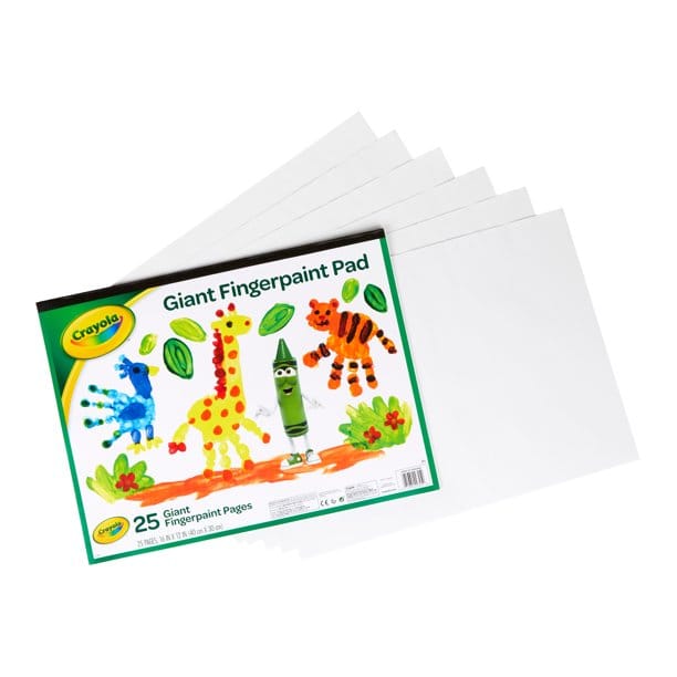CRAYOLA  Giant Fingerpaint Pad: Your kids will have plenty of large spaces to create their handiwork in this bound Paint Paper Pad - 99-3405
