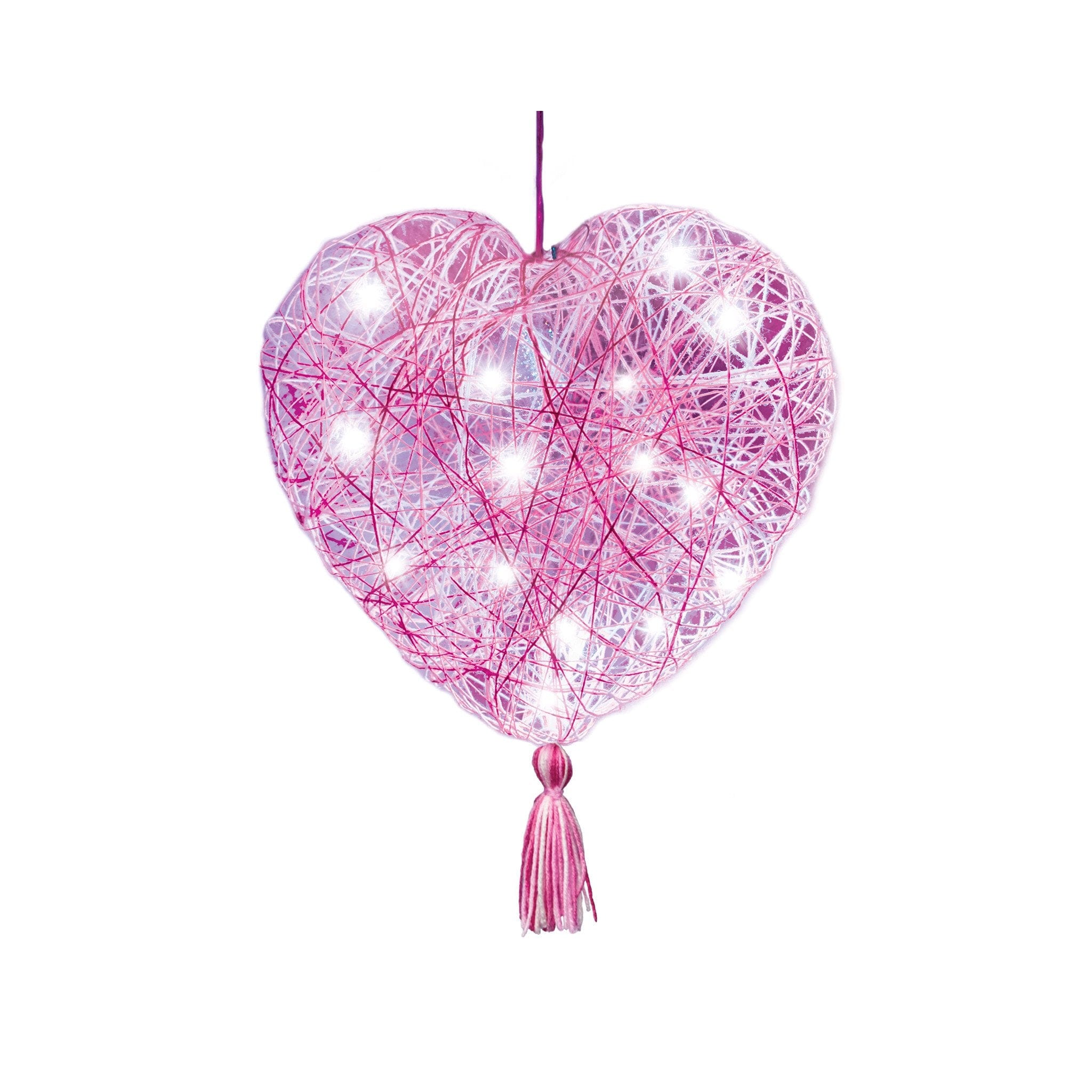 GTBW Creativity For Kids String Art Heart Light: Wrap the inflatable heart with pink ombré yarn, glow string and craft glue - 6180