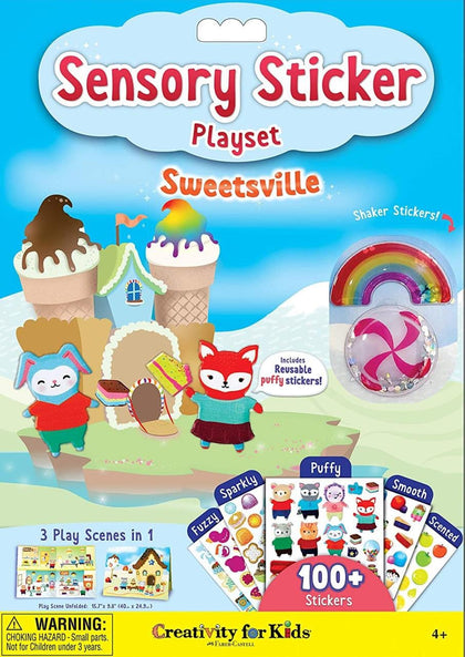 GTBW Sensory Sticker Playset Sweetsville: Mess-free and a great independent play activity to be enjoyed on-the-go or at home -6236