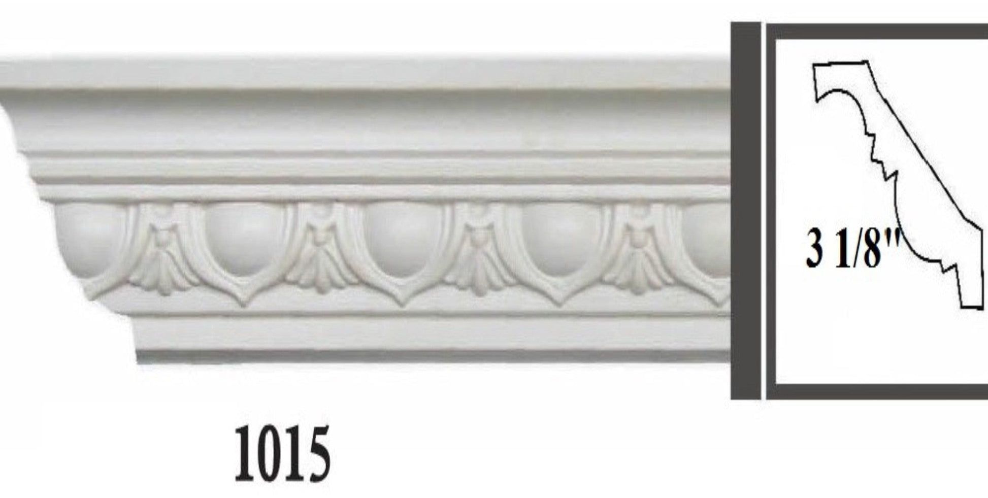 MOULDING Pattern Crown Moulding Polyurethane- 8FT LENGTH MARMEGA