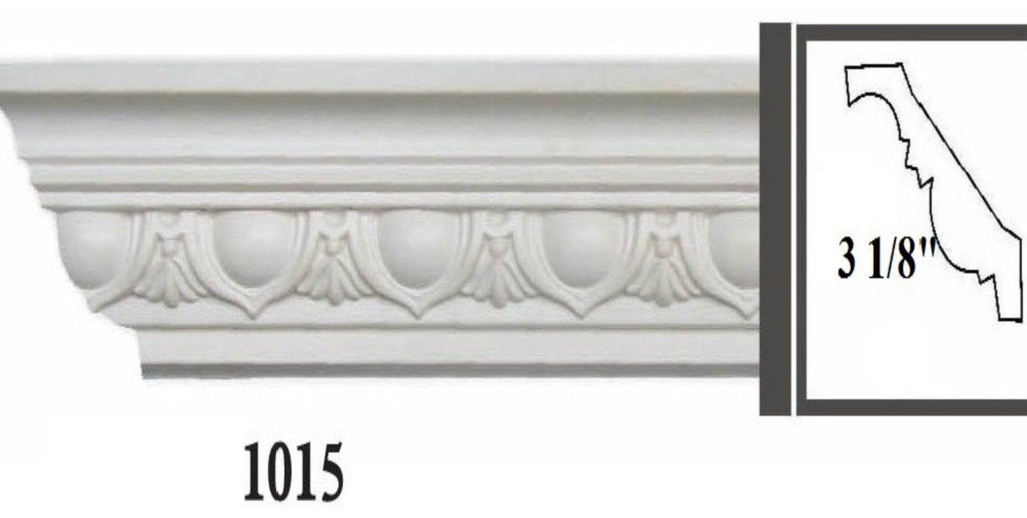 MOULDING Pattern Crown Moulding Polyurethane- 8FT LENGTH MARMEGA