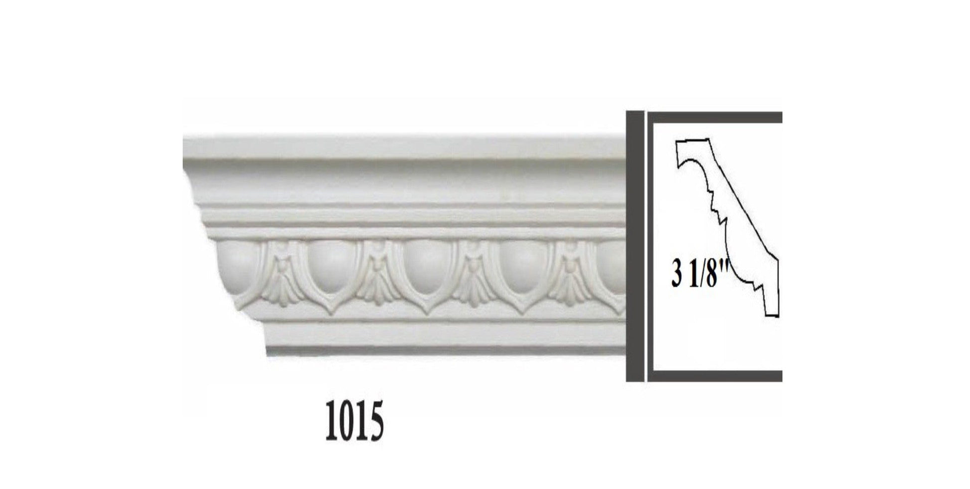MOULDING Pattern Crown Moulding Polyurethane- 8FT LENGTH MARMEGA