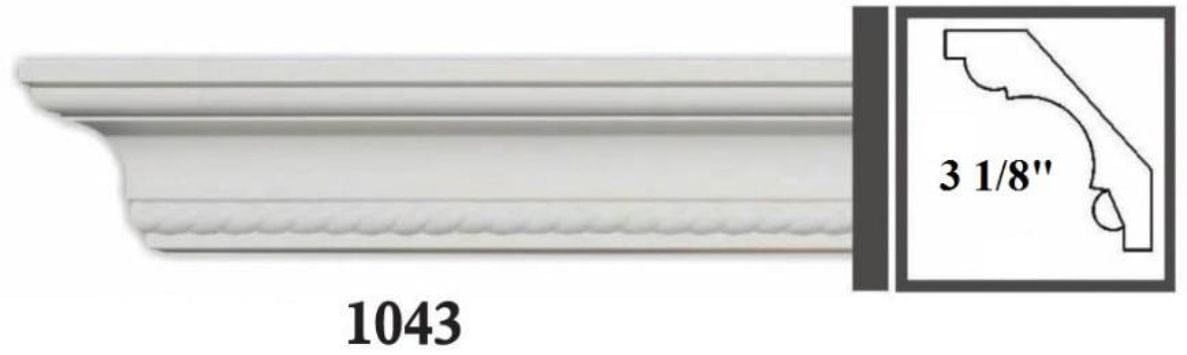 MOULDING Pattern Crown Moulding Polyurethane- 8FT LENGTH MARMEGA