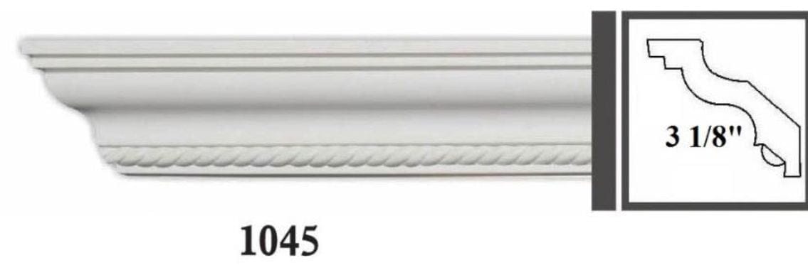 MOULDING Pattern Crown Moulding Polyurethane- 8FT LENGTH MARMEGA