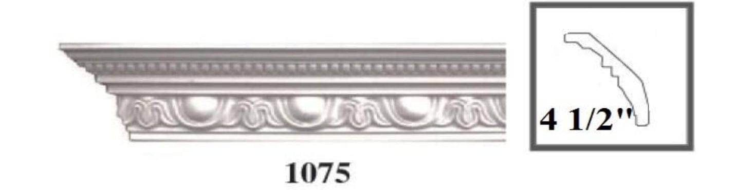 MOULDING Pattern Crown Moulding Polyurethane- 8FT LENGTH MARMEGA