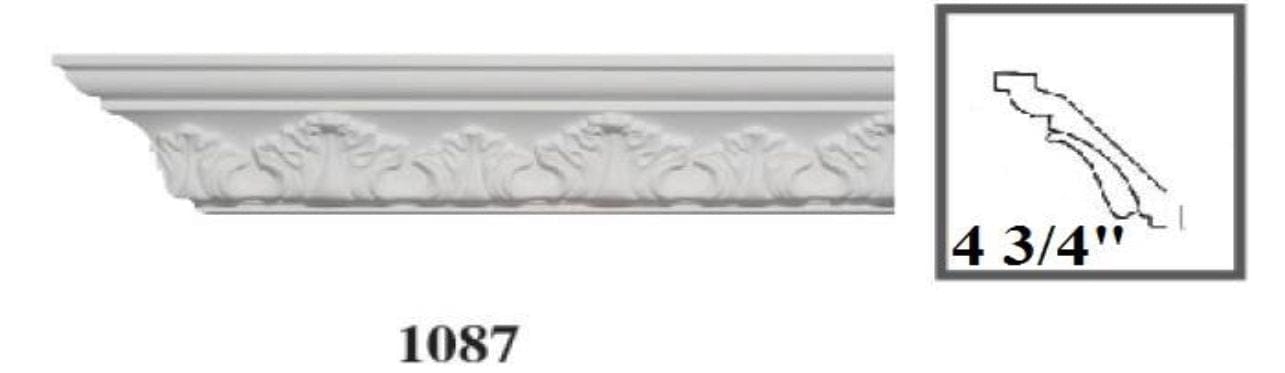 MOULDING Pattern Crown Moulding Polyurethane- 8FT LENGTH MARMEGA