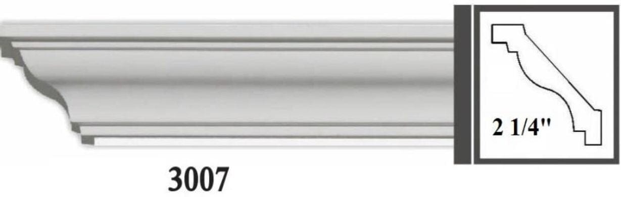 MOULDING Plain Crown Moulding Polyurethane- 8FT LENGTH in 12 Designs MARMEGA