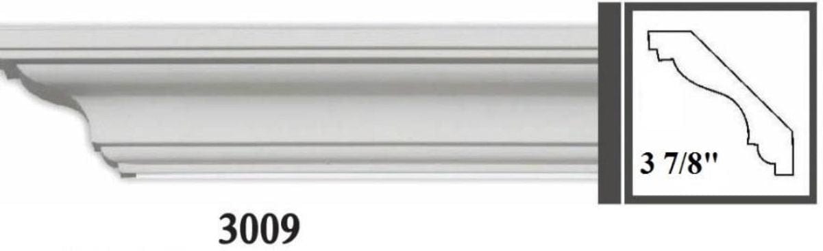 MOULDING Plain Crown Moulding Polyurethane- 8FT LENGTH in 12 Designs MARMEGA