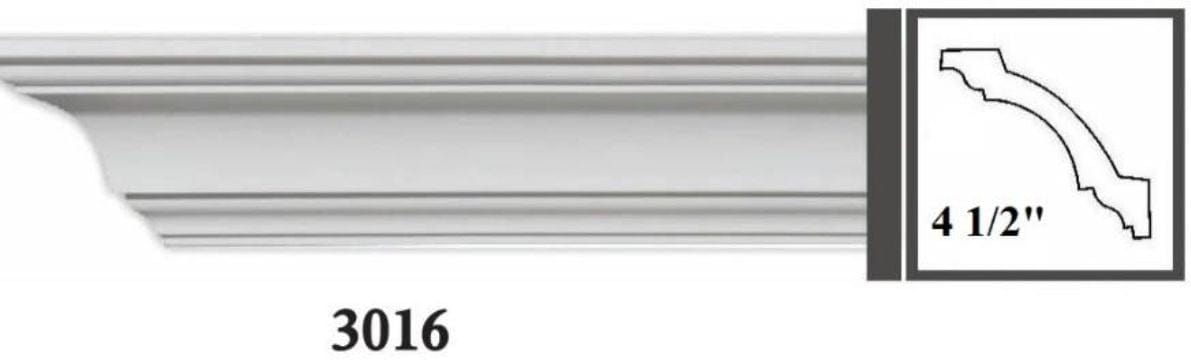 MOULDING Plain Crown Moulding Polyurethane- 8FT LENGTH in 12 Designs MARMEGA