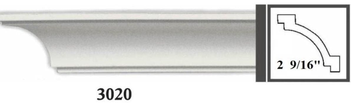 MOULDING Plain Crown Moulding Polyurethane- 8FT LENGTH in 12 Designs MARMEGA