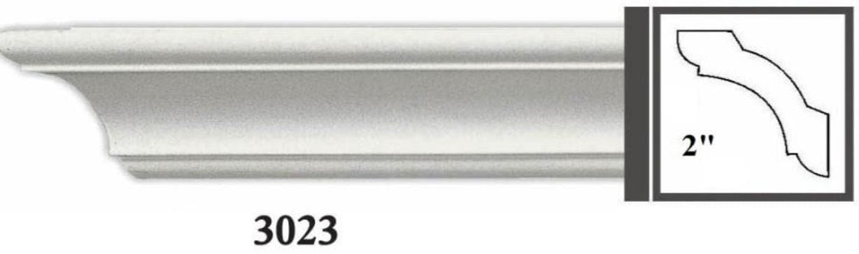 MOULDING Plain Crown Moulding Polyurethane- 8FT LENGTH in 12 Designs MARMEGA