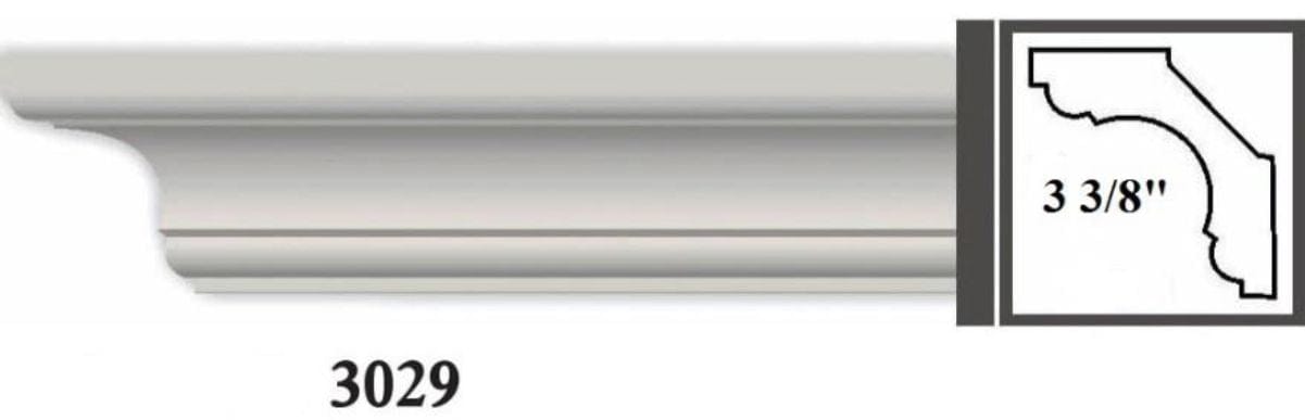 MOULDING Plain Crown Moulding Polyurethane- 8FT LENGTH in 12 Designs MARMEGA