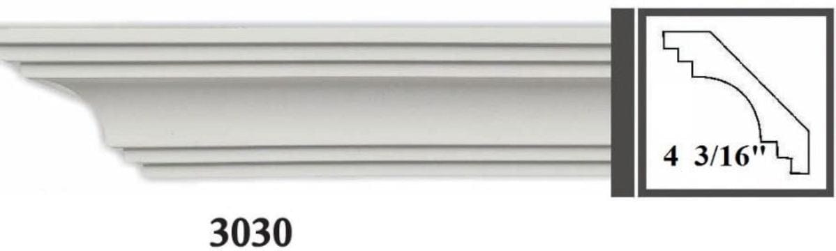 MOULDING Plain Crown Moulding Polyurethane- 8FT LENGTH in 12 Designs MARMEGA