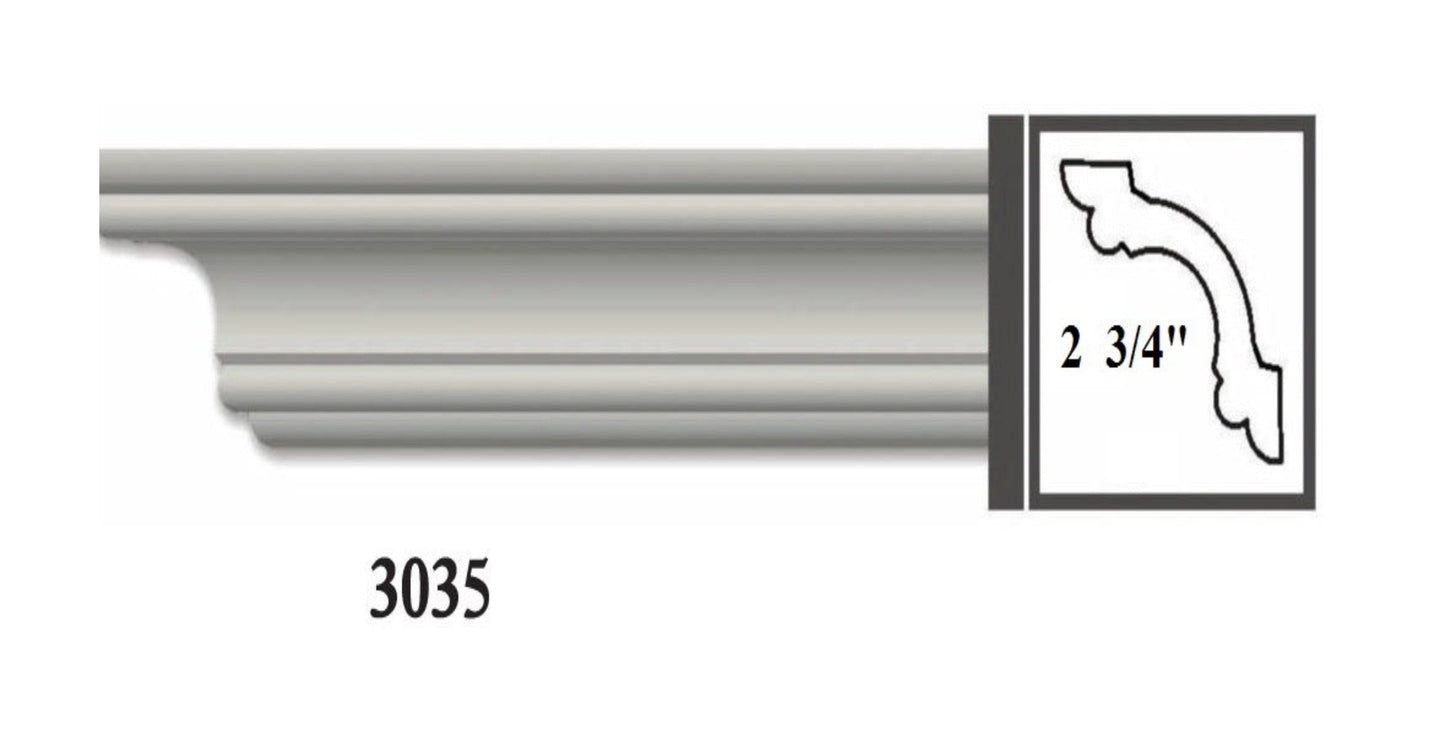 MOULDING Plain Crown Moulding Polyurethane- 8FT LENGTH in 12 Designs MARMEGA