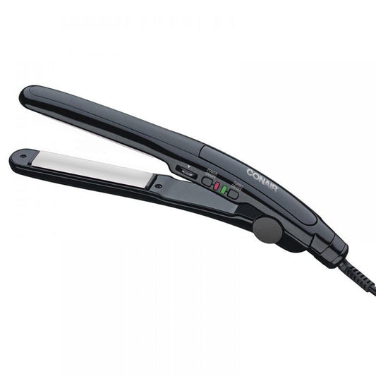 Conair 1 inch Satin Slim Straightener Turbo  Heat Flat Iron With ceramic coated 2 inch floating plates and a Turbo Heat Boost button, this flat iron quickly delivers gentle long lasting style and shine -CS4RNAL Pie's Variety Store