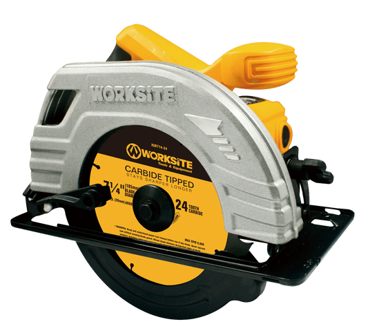 WORKSITE Circular Saw 7 1/4 Inch Blade High Power 1500W 5500RPM Cutting Electric Corded Circular Power Saws-CSW173-110V Worksite Power Tools