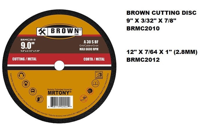 Brown's Cutting Disc, Blade Flat Cutting Metal