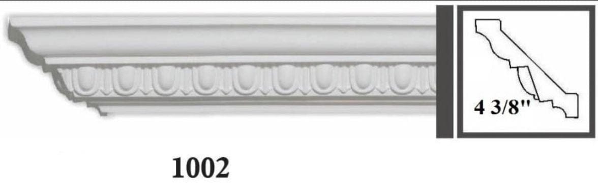 MOULDING Pattern Crown Moulding Polyurethane- 8FT LENGTH MARMEGA