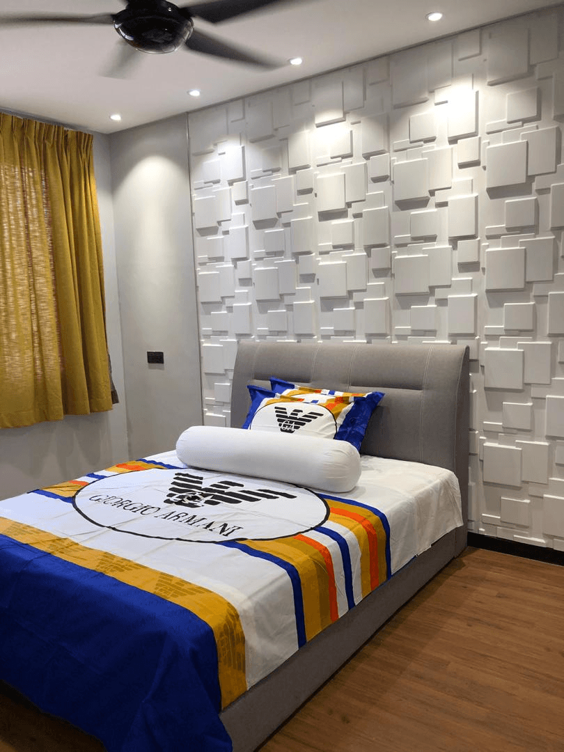 Mega Luxe Paintable 3D Texture PVC Wall Panels (19.7 x 19.7In.) - Decorative, waterproof, flame resistant, sturdy, interior decoration to add both aesthetics and functionality to your home and offices - D095 MEGA LUXE