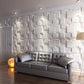 Mega Luxe Paintable 3D Texture PVC Wall Panels (19.7 x 19.7In.) - Decorative, waterproof, flame resistant, sturdy, interior decoration to add both aesthetics and functionality to your home and offices - D095 MEGA LUXE