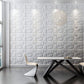Mega Luxe Paintable 3D Texture PVC Wall Panels (19.7 x 19.7In.) - Decorative, waterproof, flame resistant, sturdy, interior decoration to add both aesthetics and functionality to your home and offices - D095 MEGA LUXE