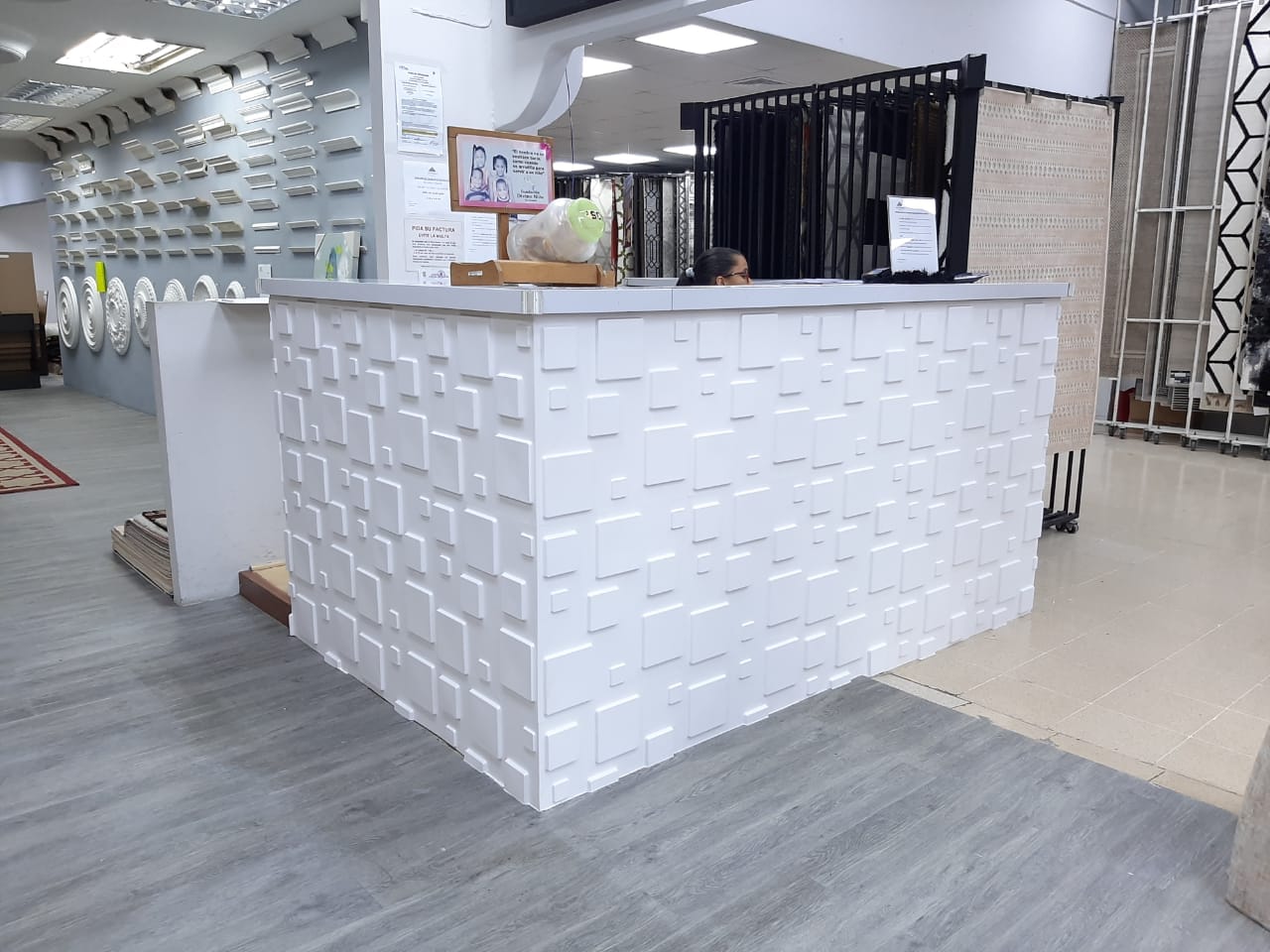 Mega Luxe Paintable 3D Texture PVC Wall Panels (19.7 x 19.7In.) - Decorative, waterproof, flame resistant, sturdy, interior decoration to add both aesthetics and functionality to your home and offices - D095 MEGA LUXE