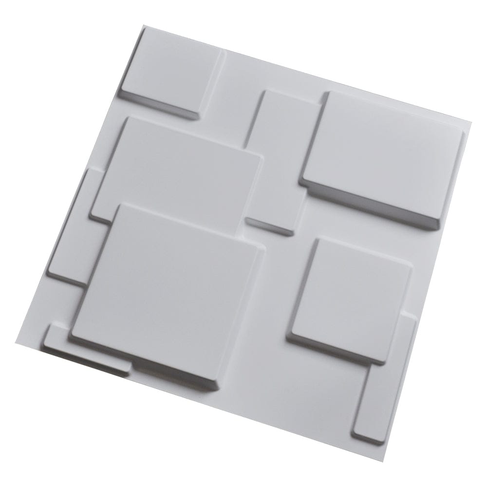 Mega Luxe Paintable 3D Texture PVC Wall Panels (19.7 x 19.7In.) - Decorative, waterproof, flame resistant, sturdy, interior decoration to add both aesthetics and functionality to your home and offices - D095 MEGA LUXE