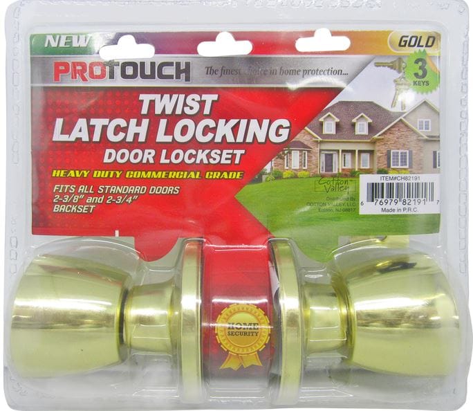 Pro Touch Combination Lock PROTOUCH Entrance Door Lock Knob Gold Twist Latch Locking CH82191 – ebuystt