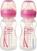Dr Browns Options+ 2pk 9 Oz Wide Neck Pink Bottles: . From nipple to base, the Options+™ Wide-Neck Bottle makes for a comfortable feeding experience for baby - WB92601-ESX