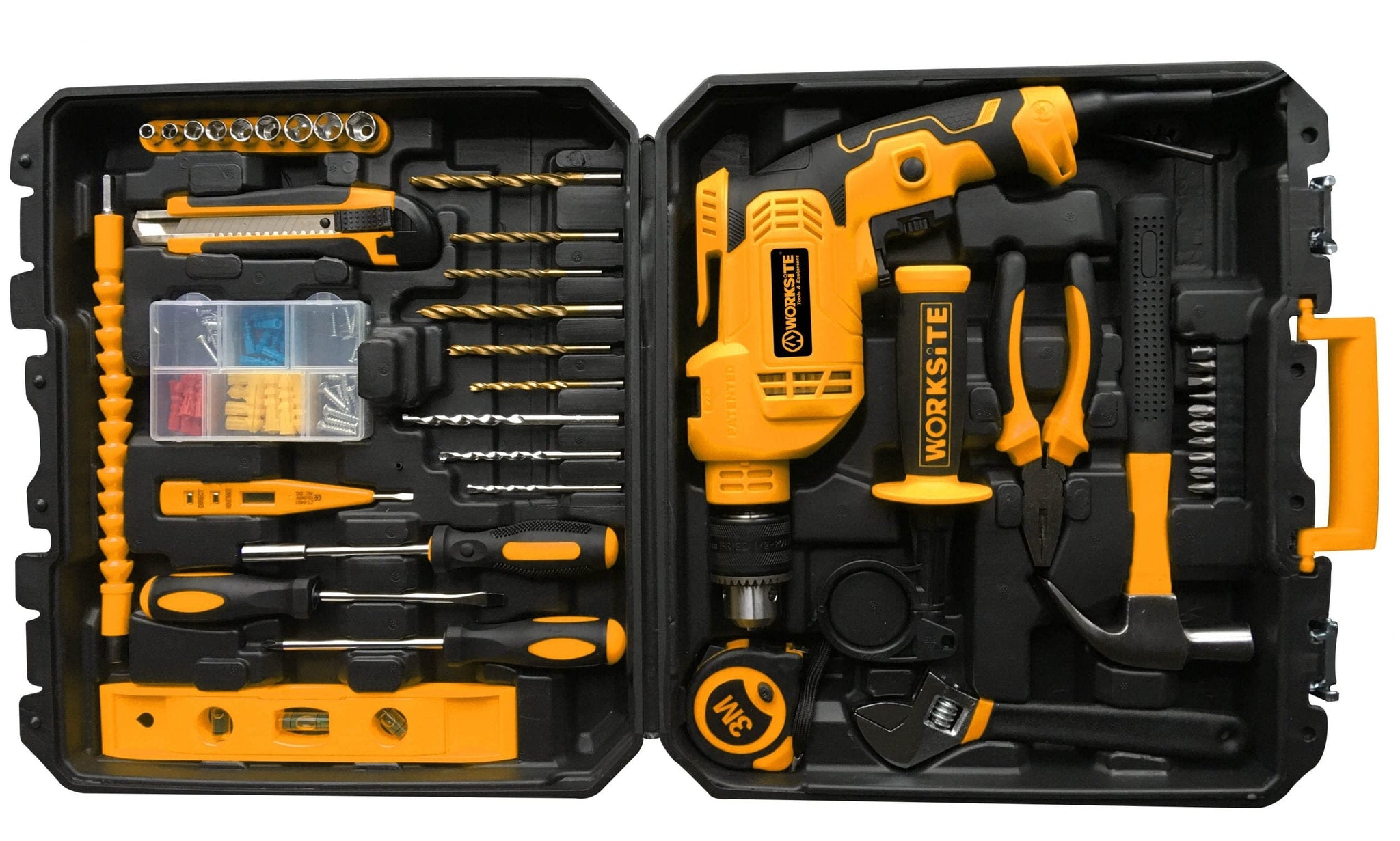 Worksite Impact Drill Kit 102 Pcs with Chuck Size 13mm(1/2