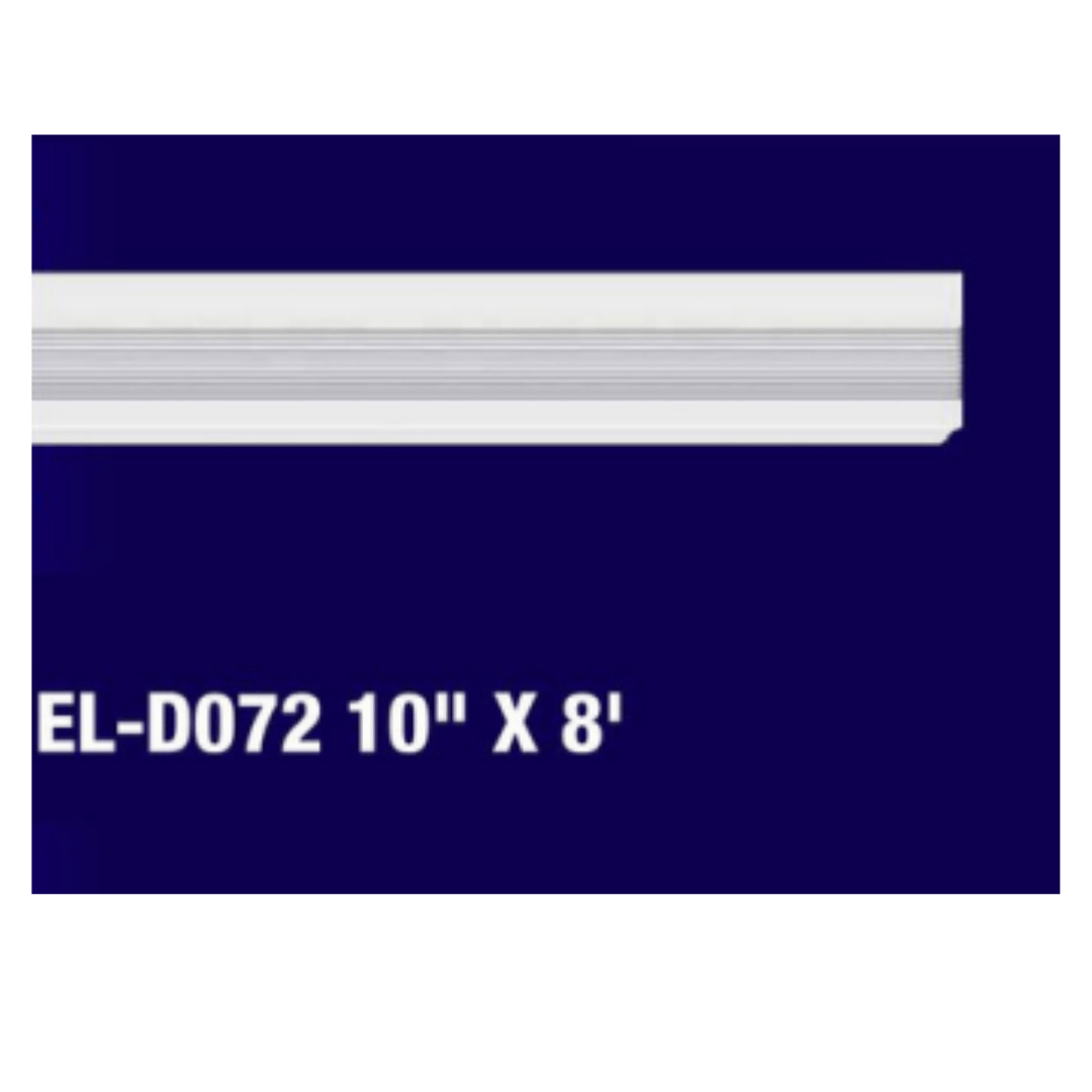 White Baseboard Moulding  6-Inch  x 8 feet Common moldings fastened where walls meet floors, protects the wall from furniture, kicks- EL-D069 Mega