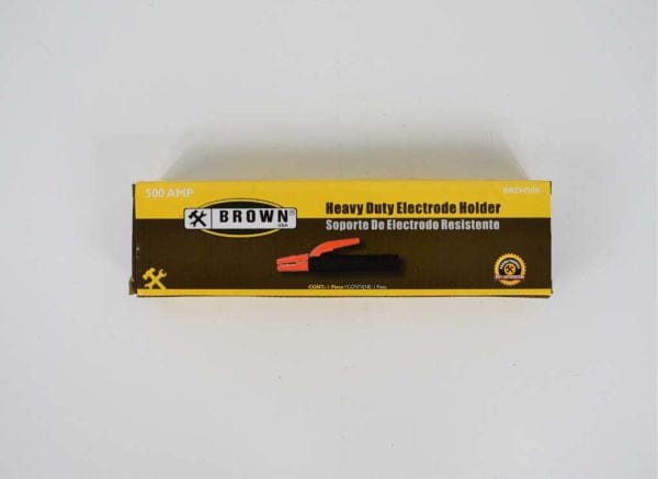 Brown USA Heavy Duty Electrode/Holder 500 AMP is used for manual electrode welding to avoid any kind of shock or accident. The large 500-Amp is rated for durability-BREH500 Hannah's Variety Store