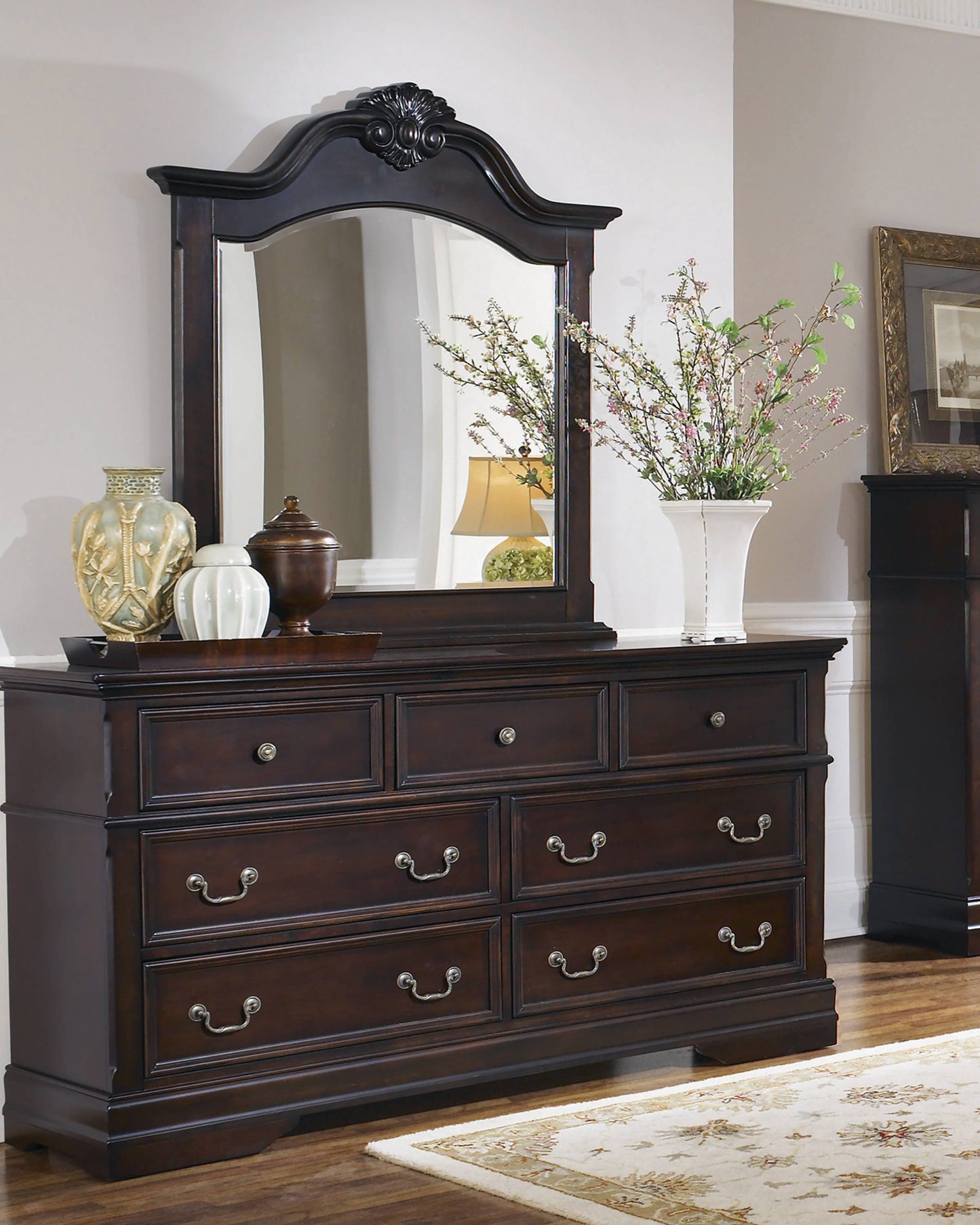 Cambridge 7-Drawer Rectangular Dresser Cappuccino Collection, Stunning European Inspired Design, Store Jewelry, Plenty Storage, Elegant: Cambridge SKU: 203193 coastmega